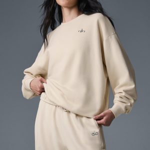 Accolade Crew Neck Pullover - Oat Milk