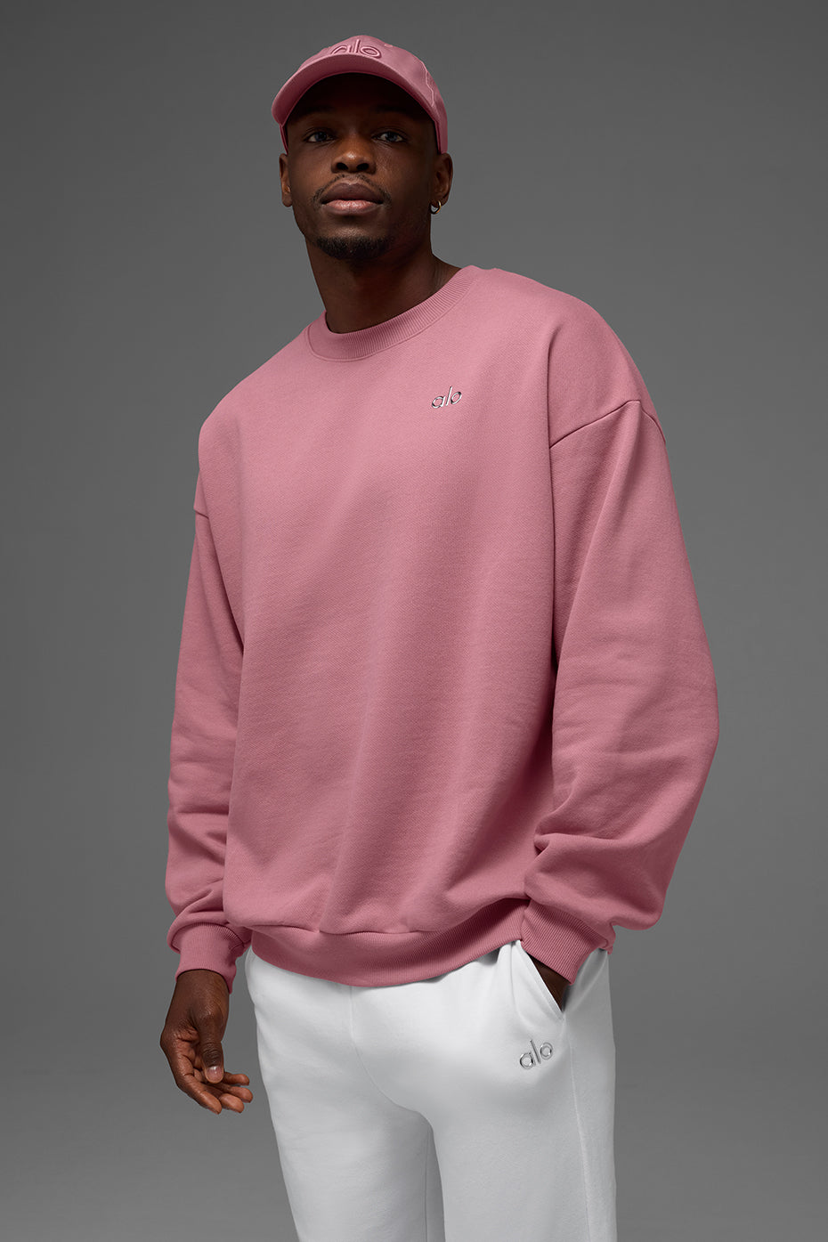 Accolade Crew Neck Pullover - Pink Wild Rose