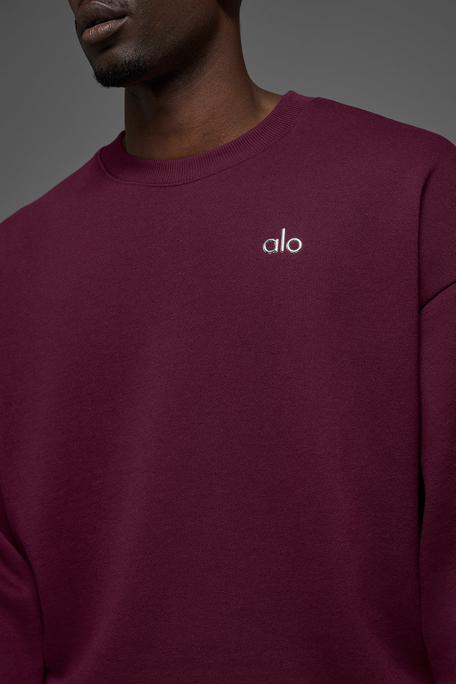 Accolade Crew Neck Pullover - Burgundy - Image 2