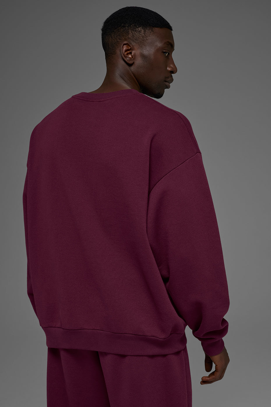 Accolade Crew Neck Pullover - Burgundy - Image 3