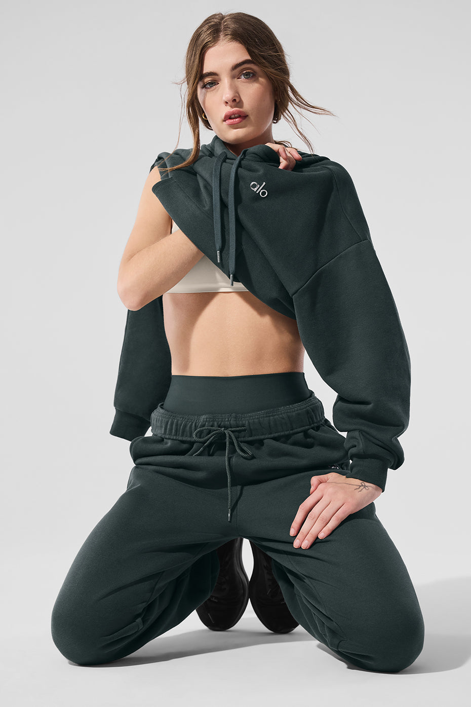 Accolade Hoodie - Charcoal Green - Image 6