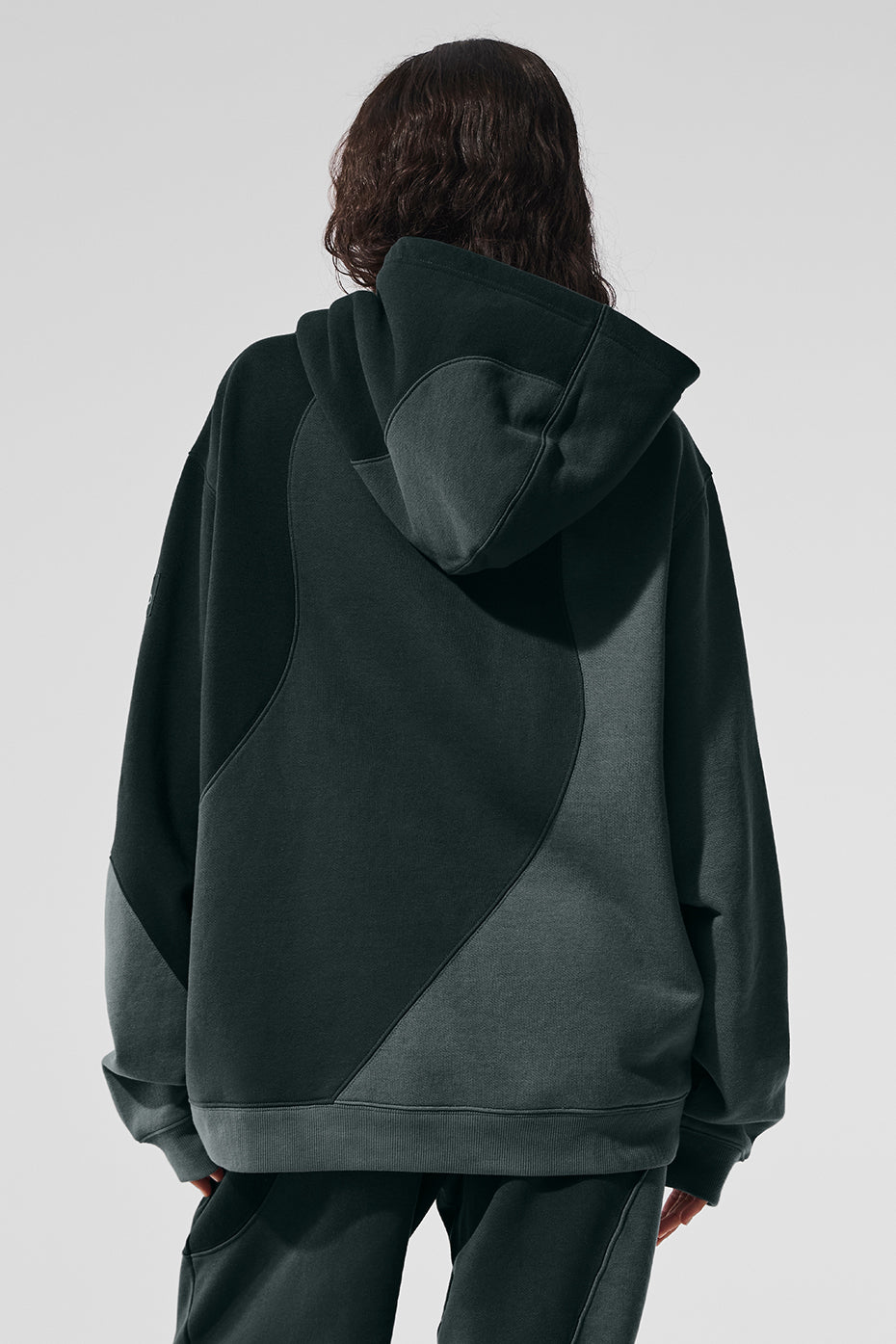 Make Waves Hoodie - Charcoal Green Tonal - Image 2