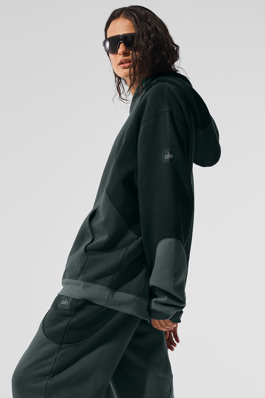 Make Waves Hoodie - Charcoal Green Tonal - Image 3