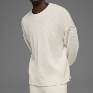 New Class Cashmere Crewneck Sweater - Bone Heather