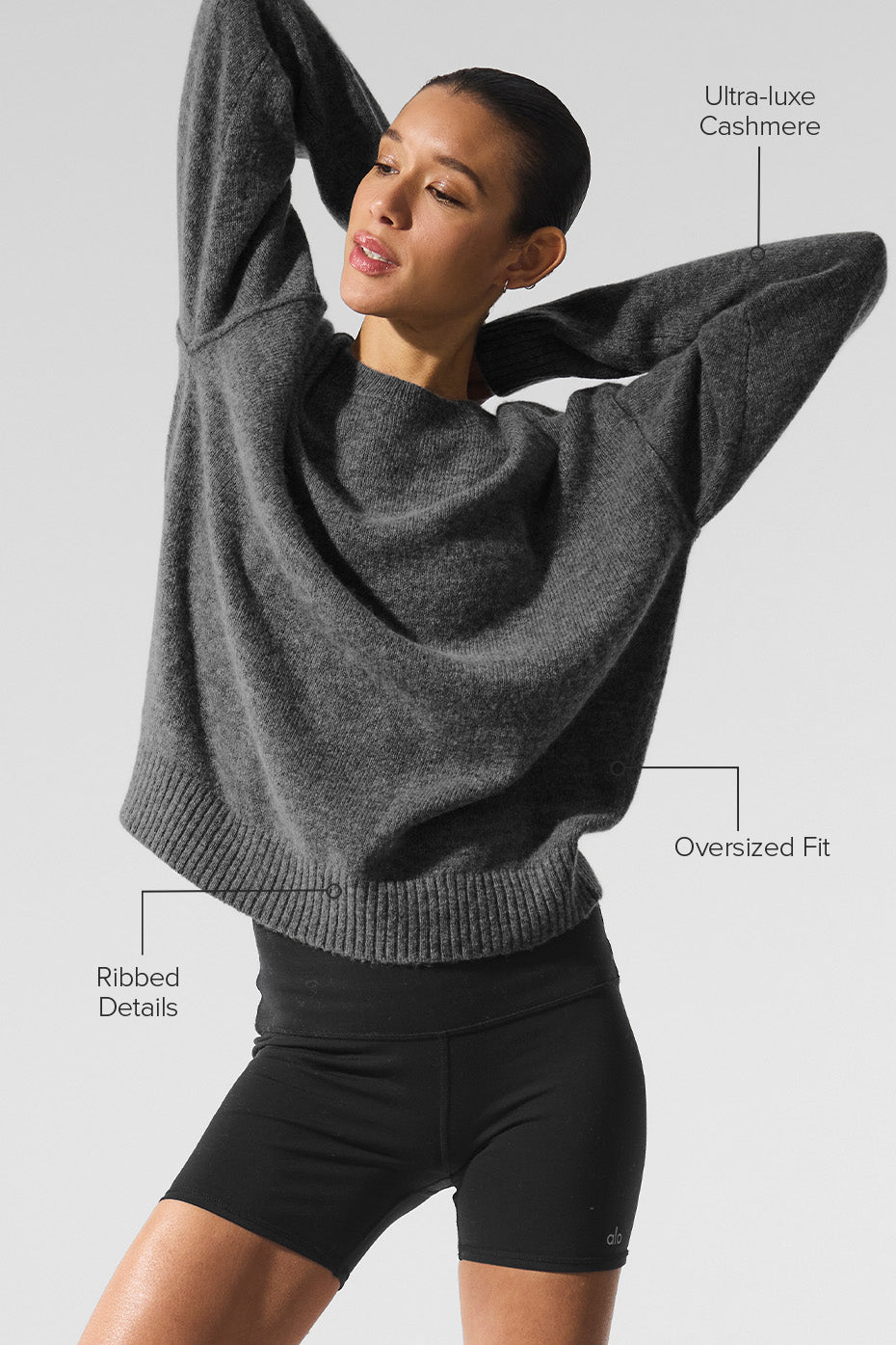 New Class Cashmere Crewneck Sweater - Platinum Grey - Image 2
