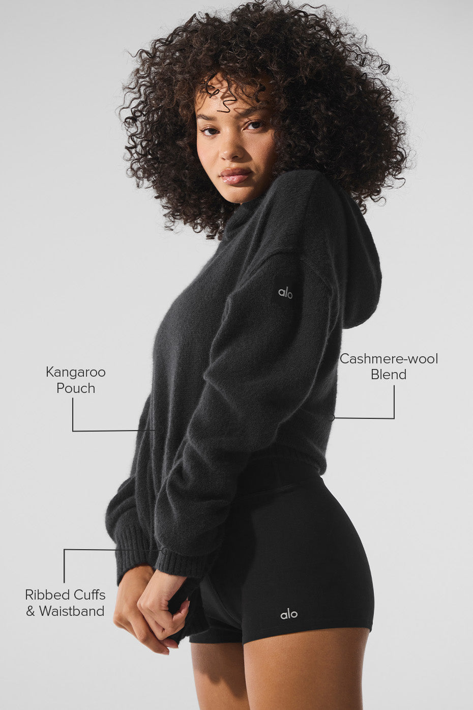 New Class Cashmere Hoodie - Black - Image 2