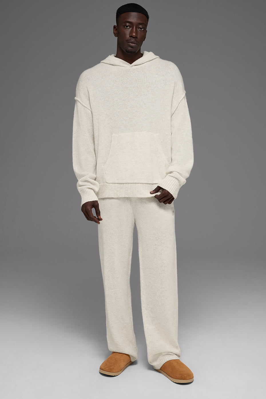 New Class Cashmere Hoodie - Bone Heather - Image 5