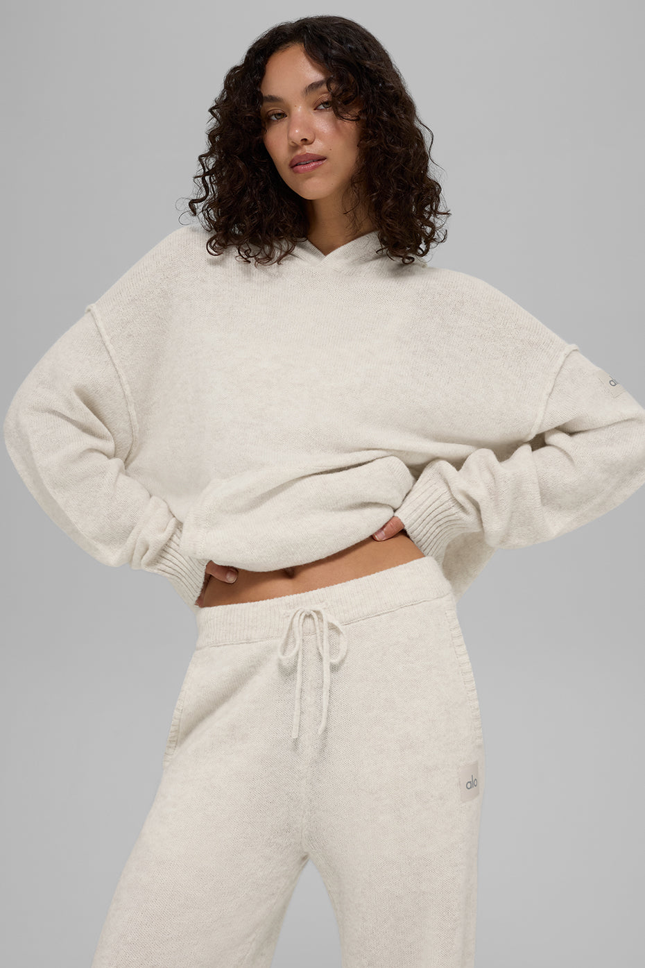 New Class Cashmere Hoodie - Bone Heather