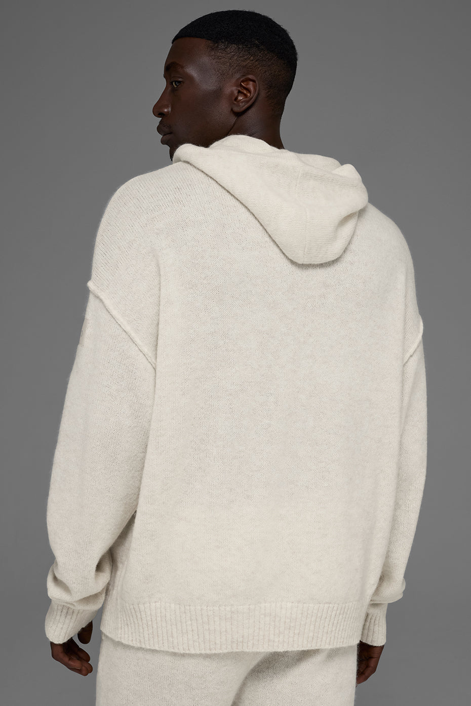 New Class Cashmere Hoodie - Bone Heather - Image 3