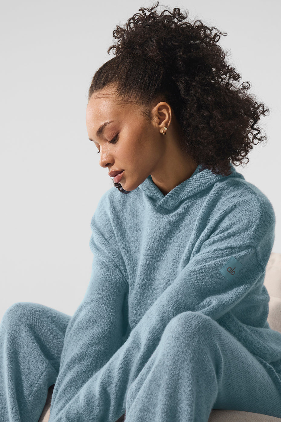 New Class Cashmere Hoodie - Celestial Blue Granite Heather - Image 3