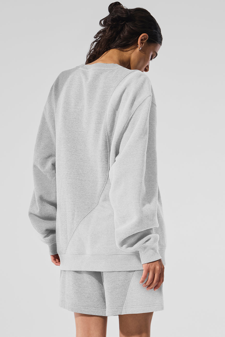 Make Waves Crew Neck Pullover - Athletic Heather Grey Tonal - Image 2