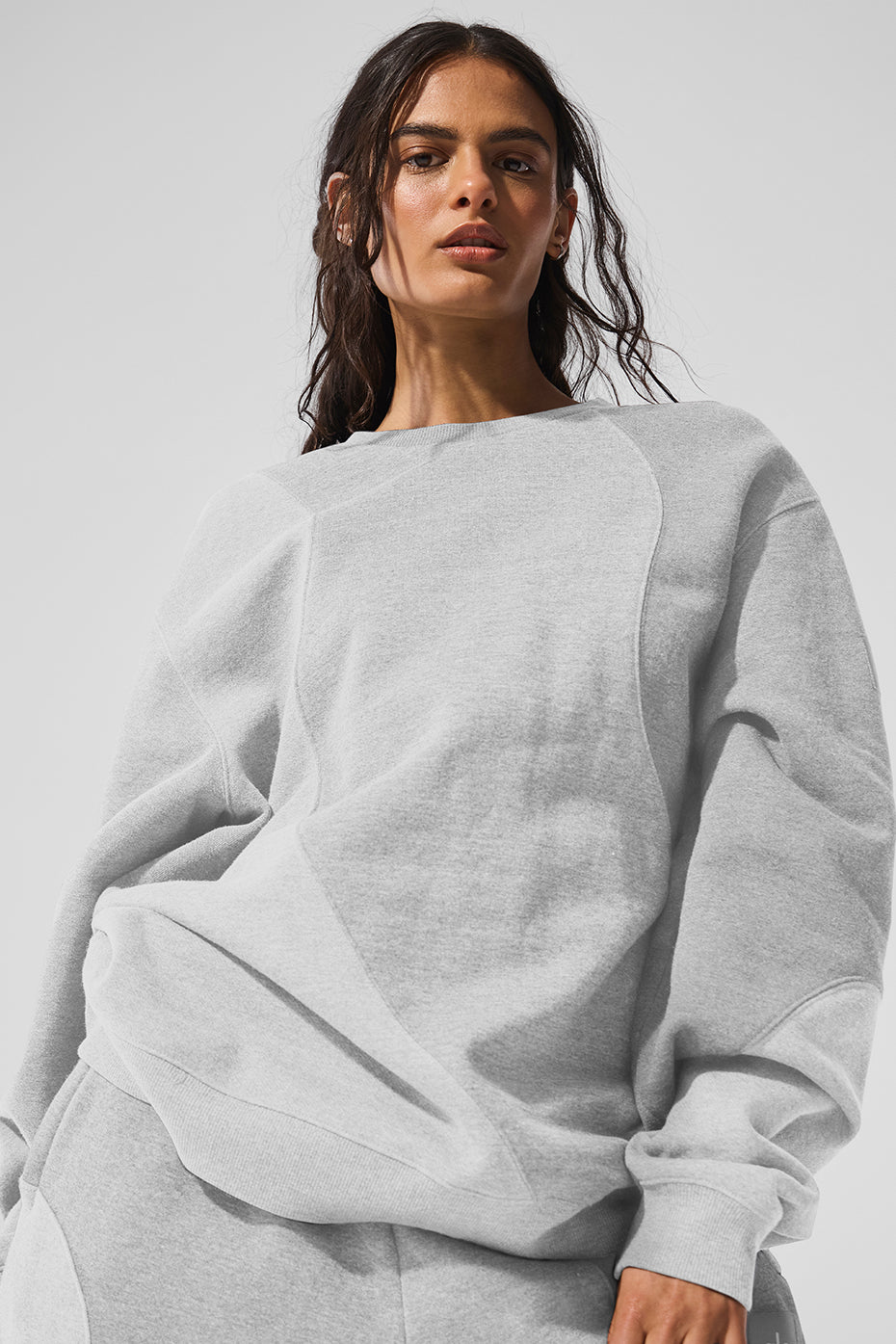 Make Waves Crew Neck Pullover - Athletic Heather Grey Tonal - Image 4