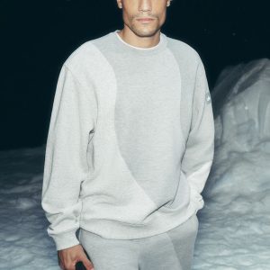 Make Waves Crew Neck Pullover - Athletic Heather Grey Tonal