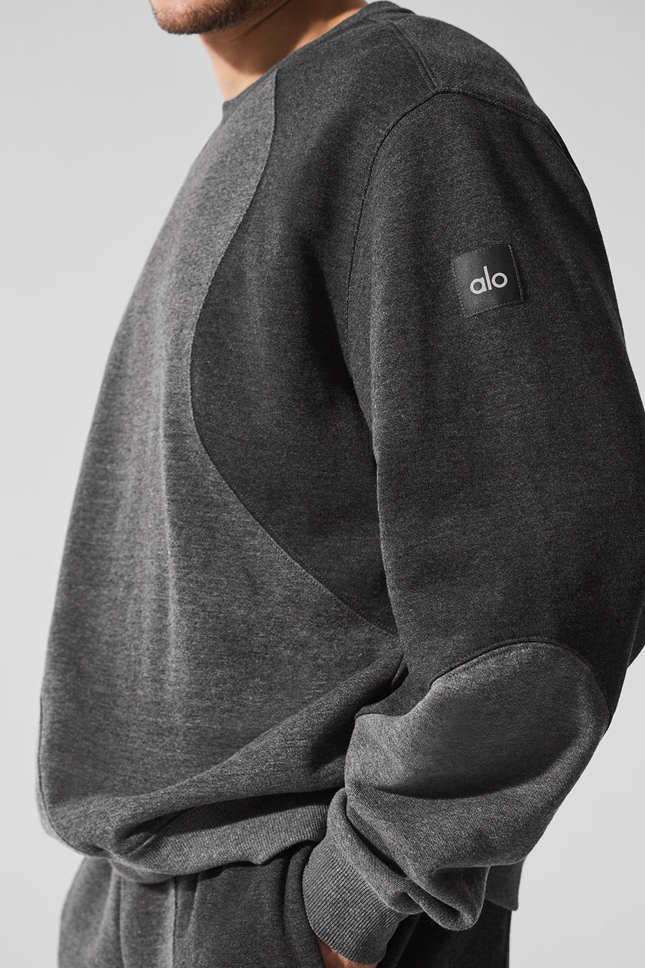 Make Waves Crew Neck Pullover - Dark Heather Grey Tonal - Image 3