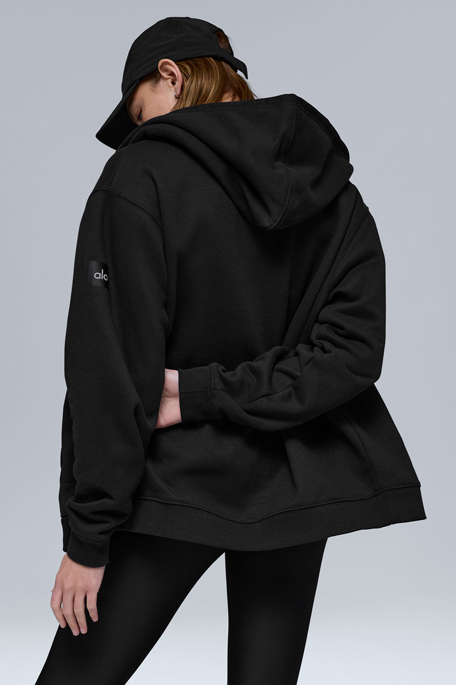 Renown Heavy Weight Full Zip Hoodie - Black - Image 2