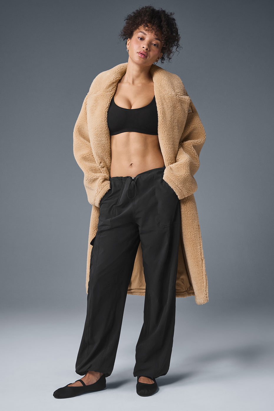 Oversized Sherpa Trench - Camel - Image 5