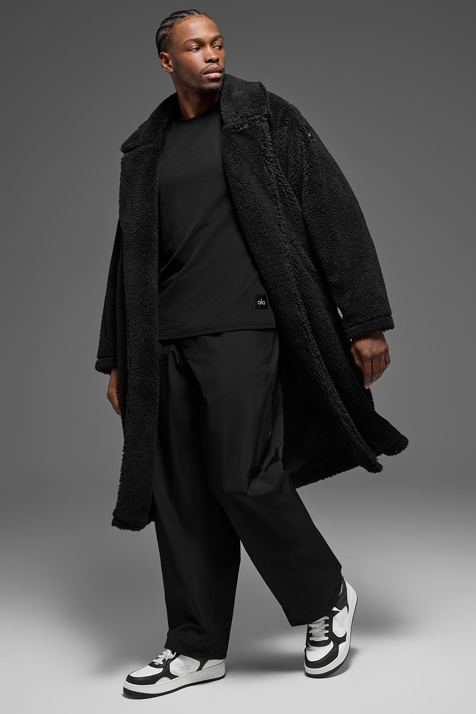 Oversized Sherpa Trench - Black - Image 4