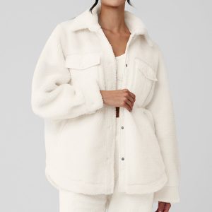 Sherpa Edge Shacket - Ivory