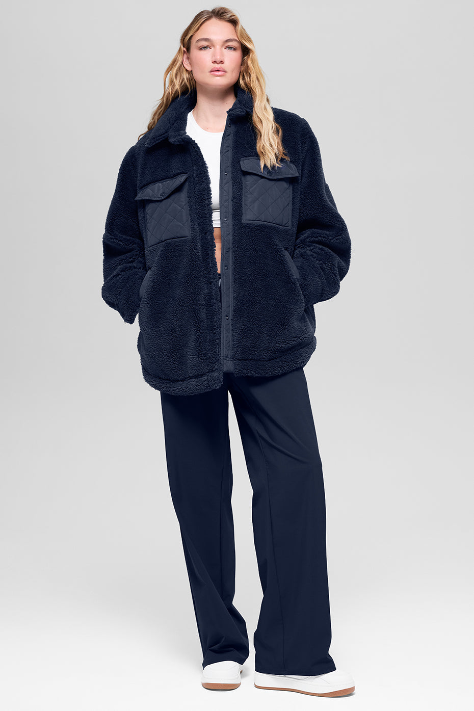 Sherpa Edge Shacket - Navy - Image 4