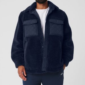 Sherpa Edge Shacket - Navy