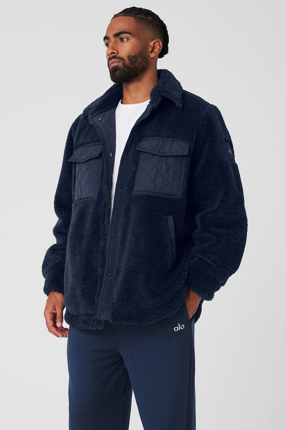 Sherpa Edge Shacket - Navy - Image 3