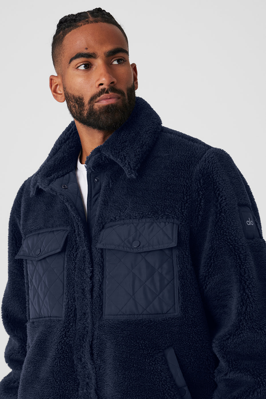 Sherpa Edge Shacket - Navy - Image 4