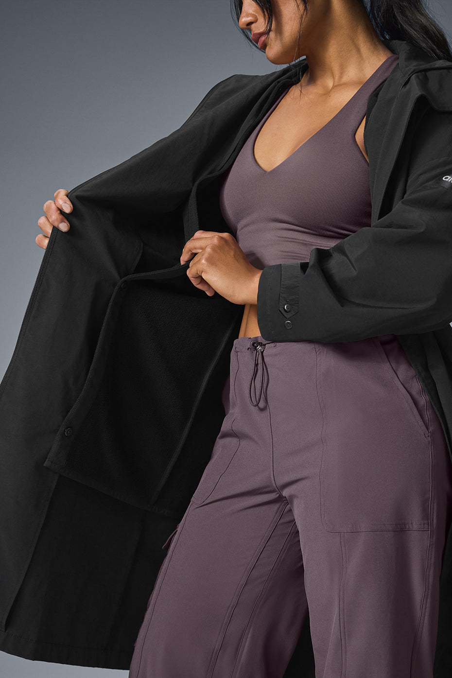 Crinkle On The Move Trench - Black - Image 5