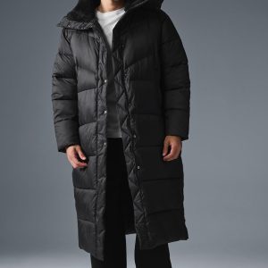 Gold Rush Puffer Trench - Black