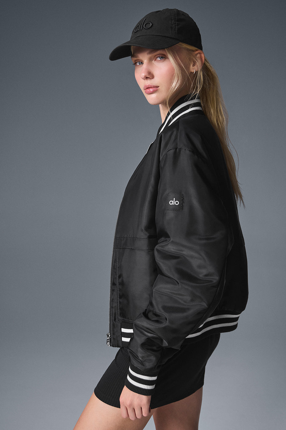 Afterglow Varsity Jacket - Black - Image 4