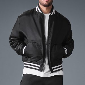 Afterglow Varsity Jacket - Black