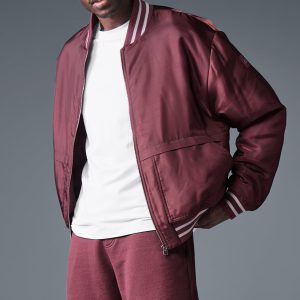 Afterglow Varsity Jacket - Burgundy Truffle