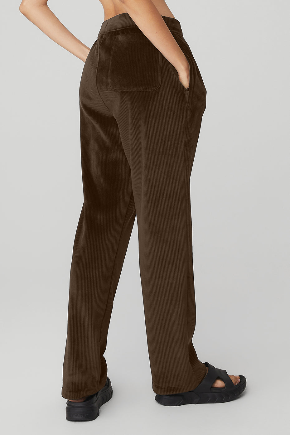Velour Baller Pant - Espresso - Image 2
