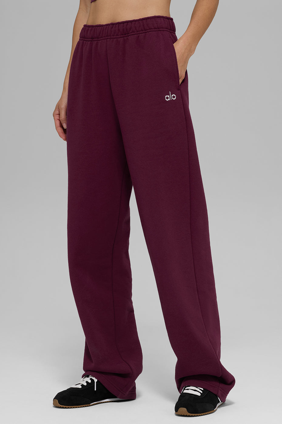 Accolade Straight Leg Sweatpant - Burgundy - Image 4