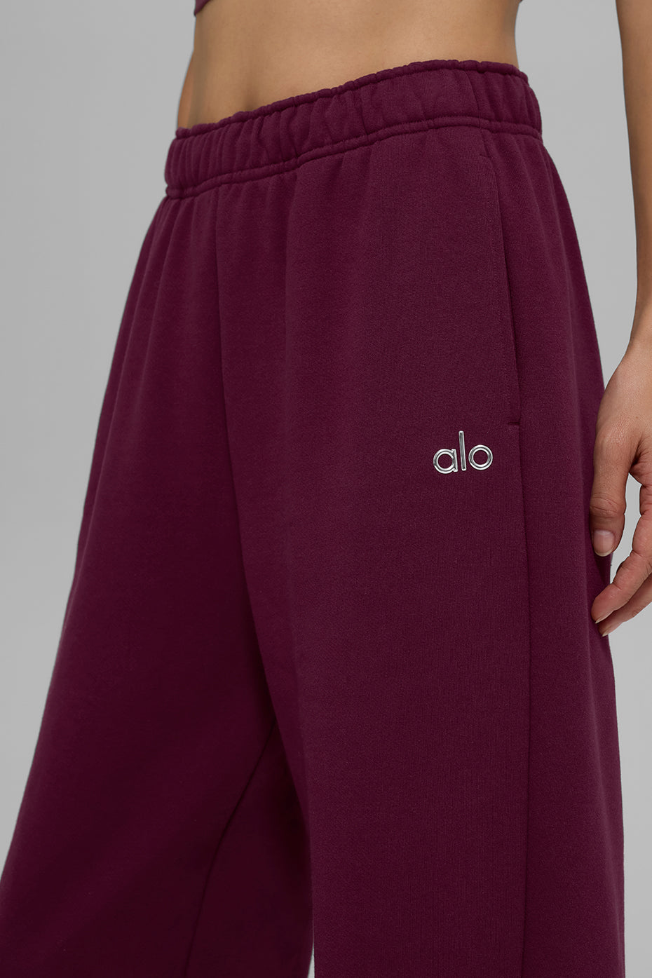 Accolade Straight Leg Sweatpant - Burgundy - Image 2