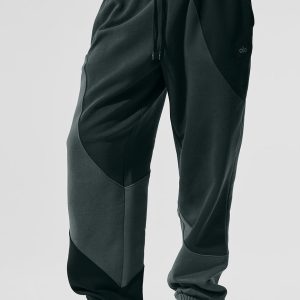 Make Waves Sweatpant - Charcoal Green Tonal