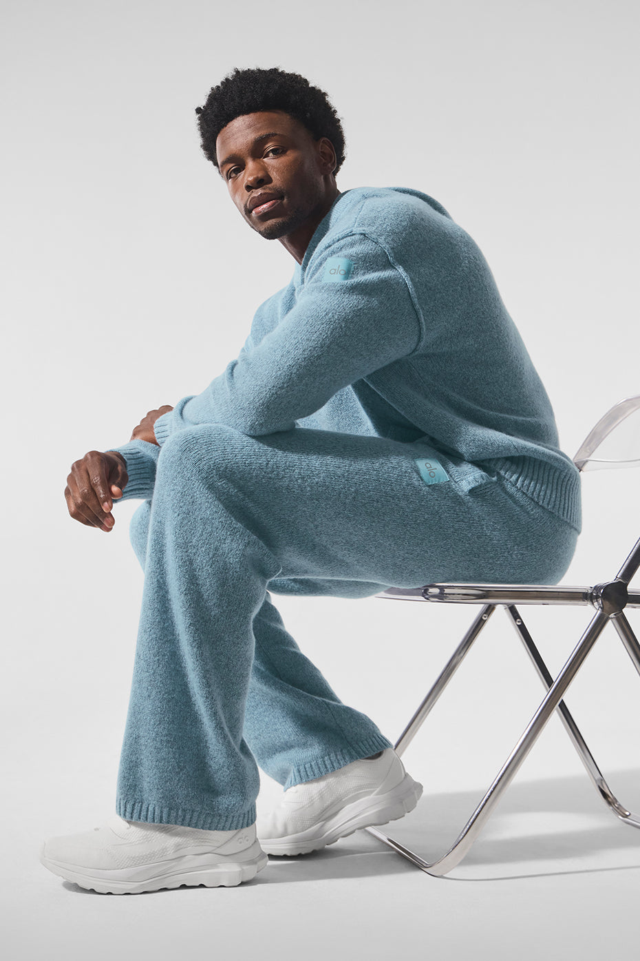 New Class Cashmere Sweatpant - Celestial Blue Granite Heather - Image 5