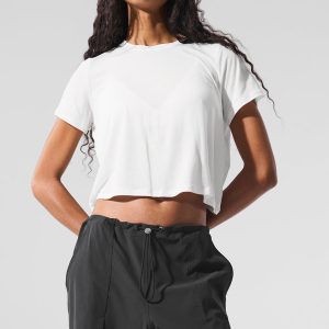 Cropped All Day Short Sleeve - White