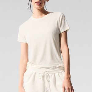 Ribbed Sea Coast Tee - Ivory