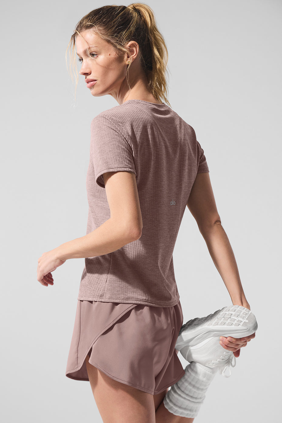 Ribbed Sea Coast Tee - Mushroom Heather - Image 2