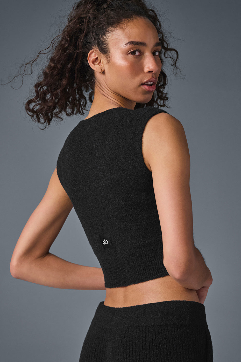 Snuggle Up Sweater Short Sleeve - Black - Image 3