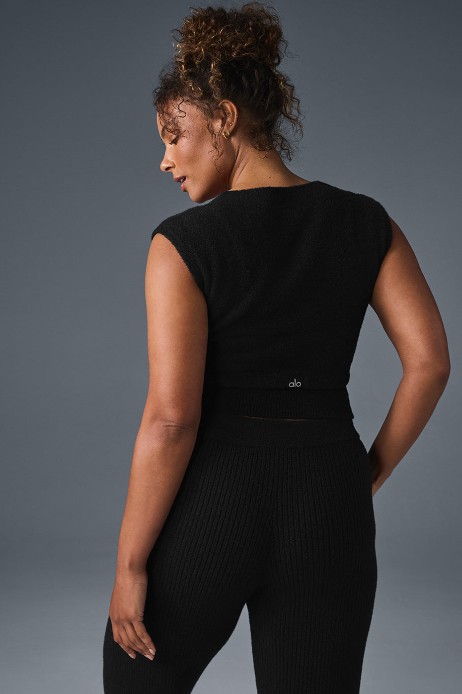 Snuggle Up Sweater Short Sleeve - Black - Image 7