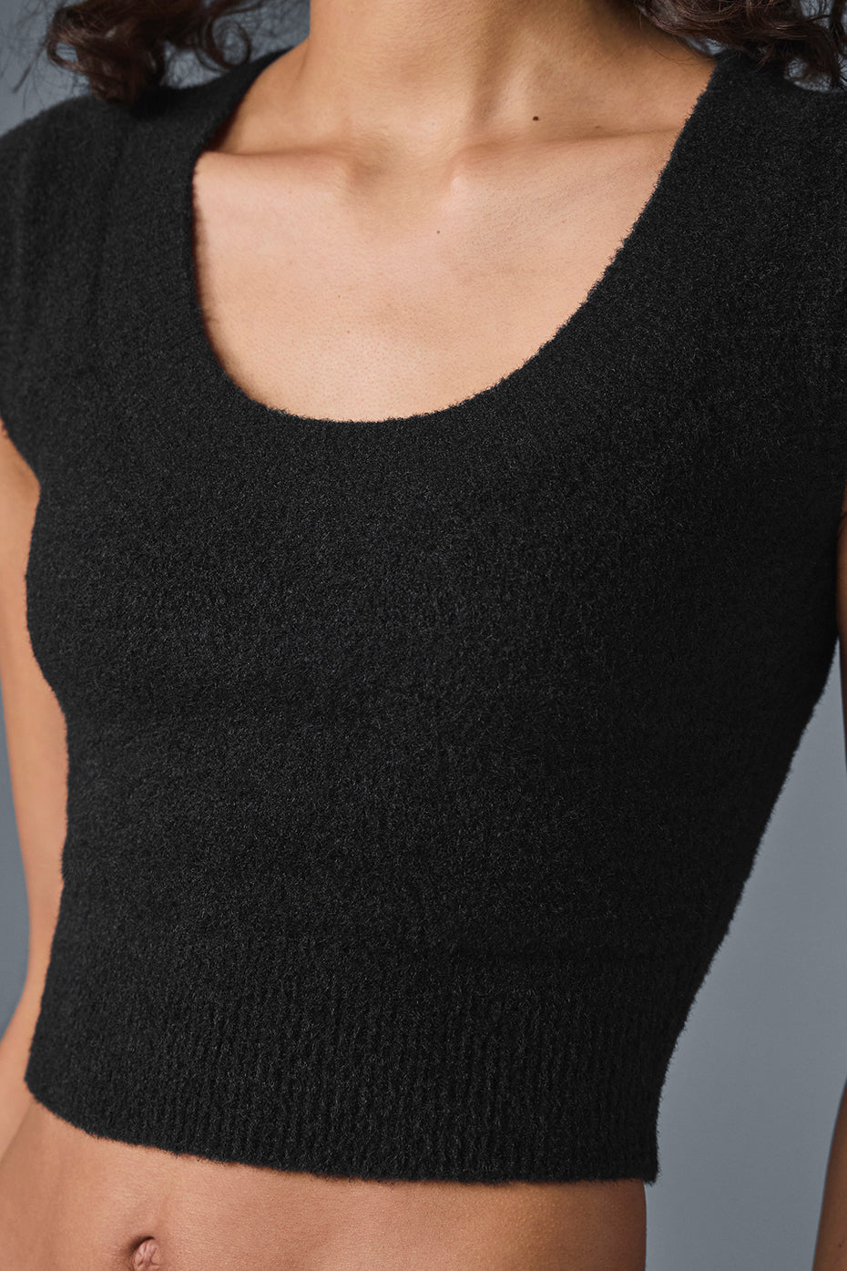 Snuggle Up Sweater Short Sleeve - Black - Image 4