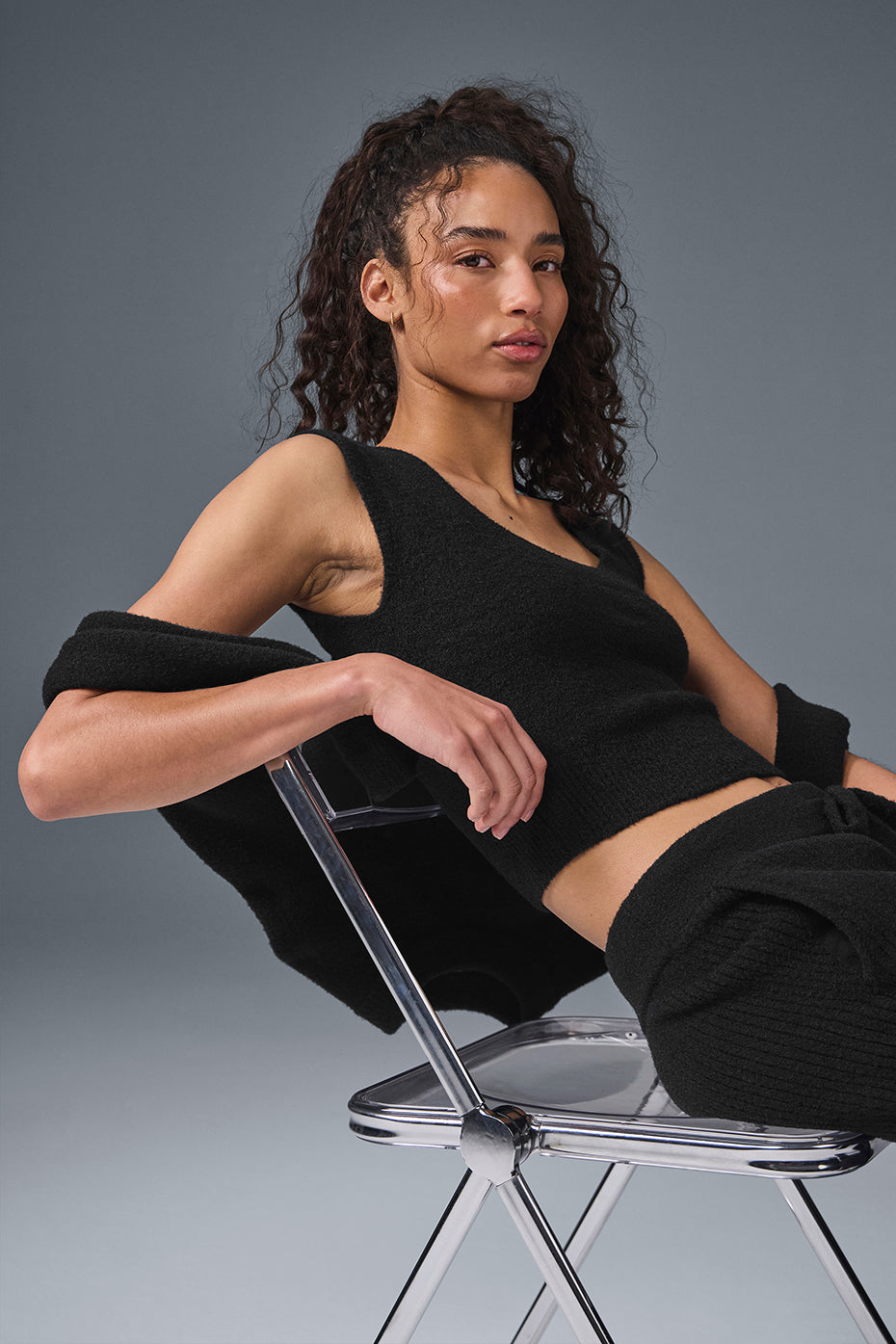 Snuggle Up Sweater Short Sleeve - Black - Image 5