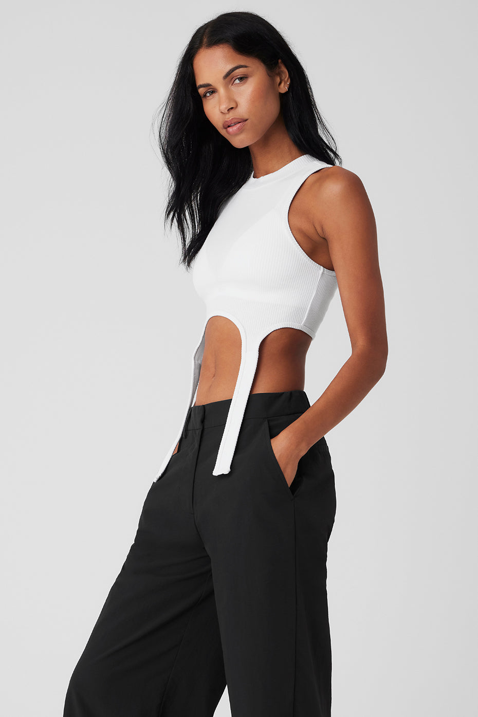 Wellness Rib Flaunt Tank - White - Image 3