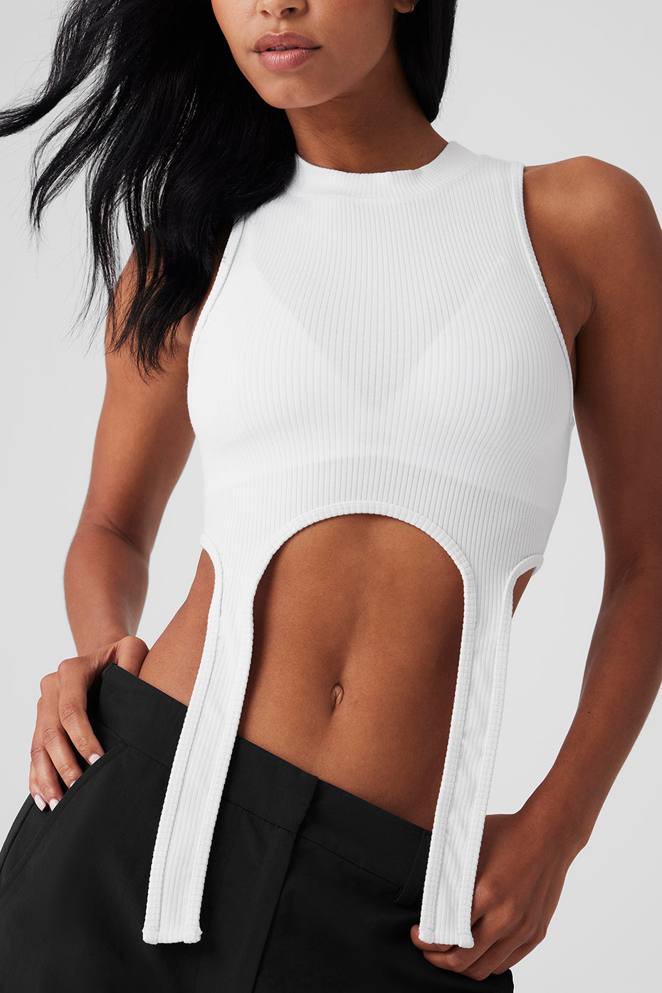 Wellness Rib Flaunt Tank - White - Image 4