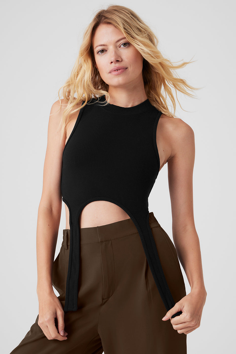 Wellness Rib Flaunt Tank - Black - Image 4