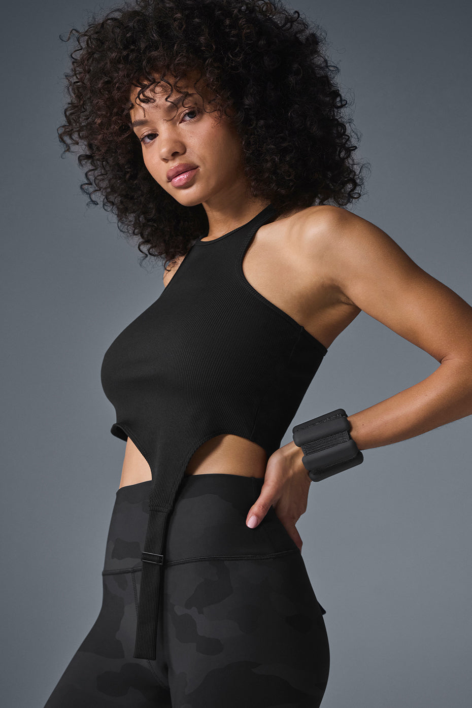Alosoft Ribbed Revelation Tank - Black - Image 3