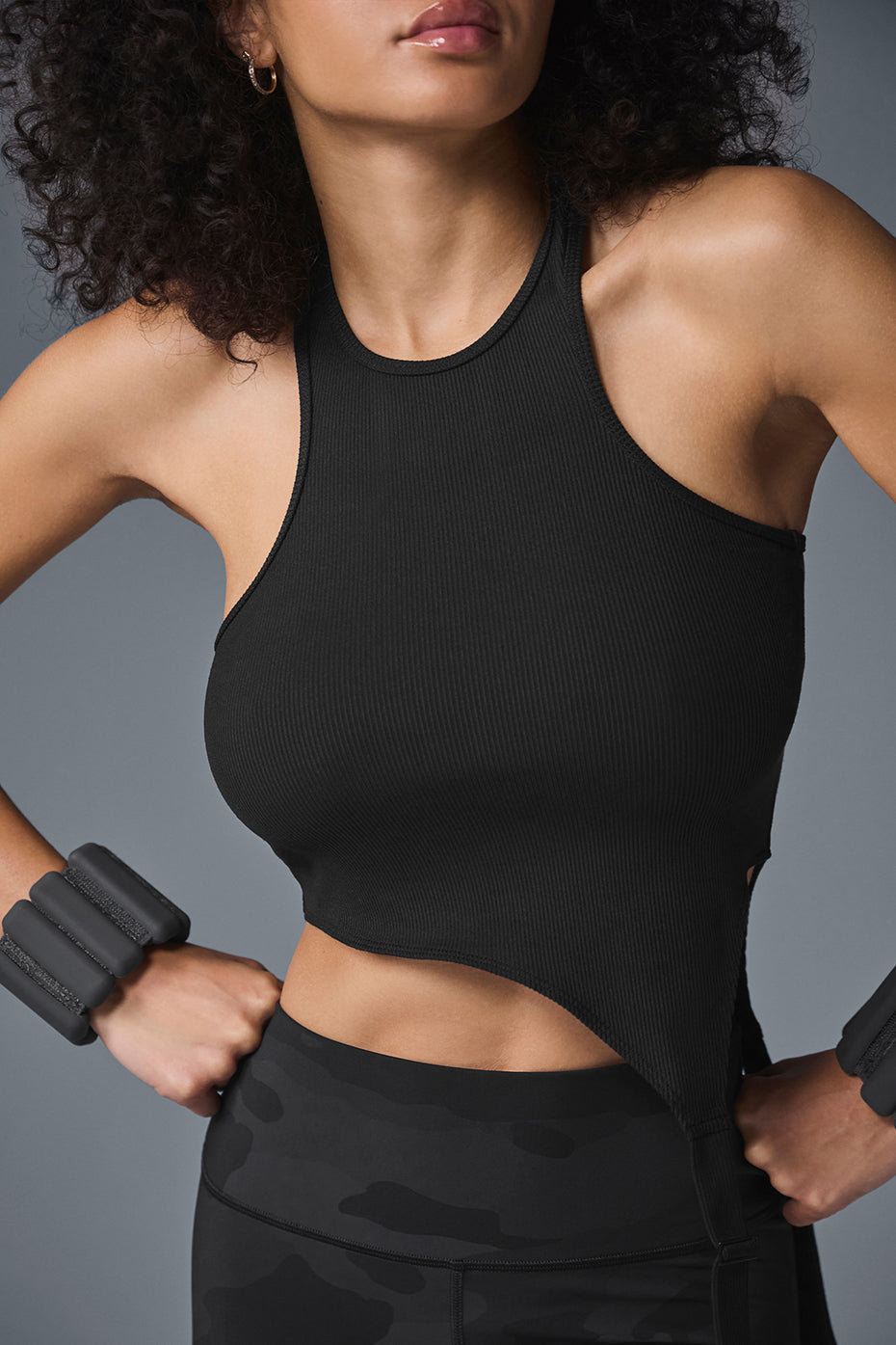 Alosoft Ribbed Revelation Tank - Black - Image 4
