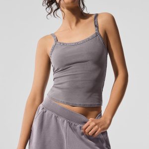 Washed Alosoft Sweet Talker Tank - Cool Grey Wash