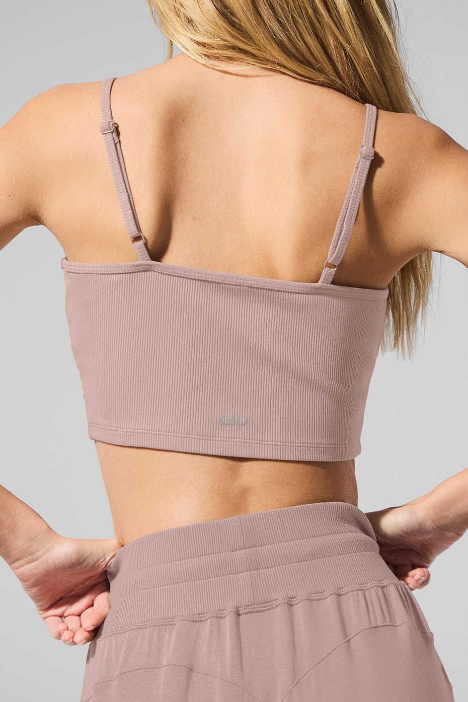 Ribbed Delicate Lounge Tank - Taupe - Image 5